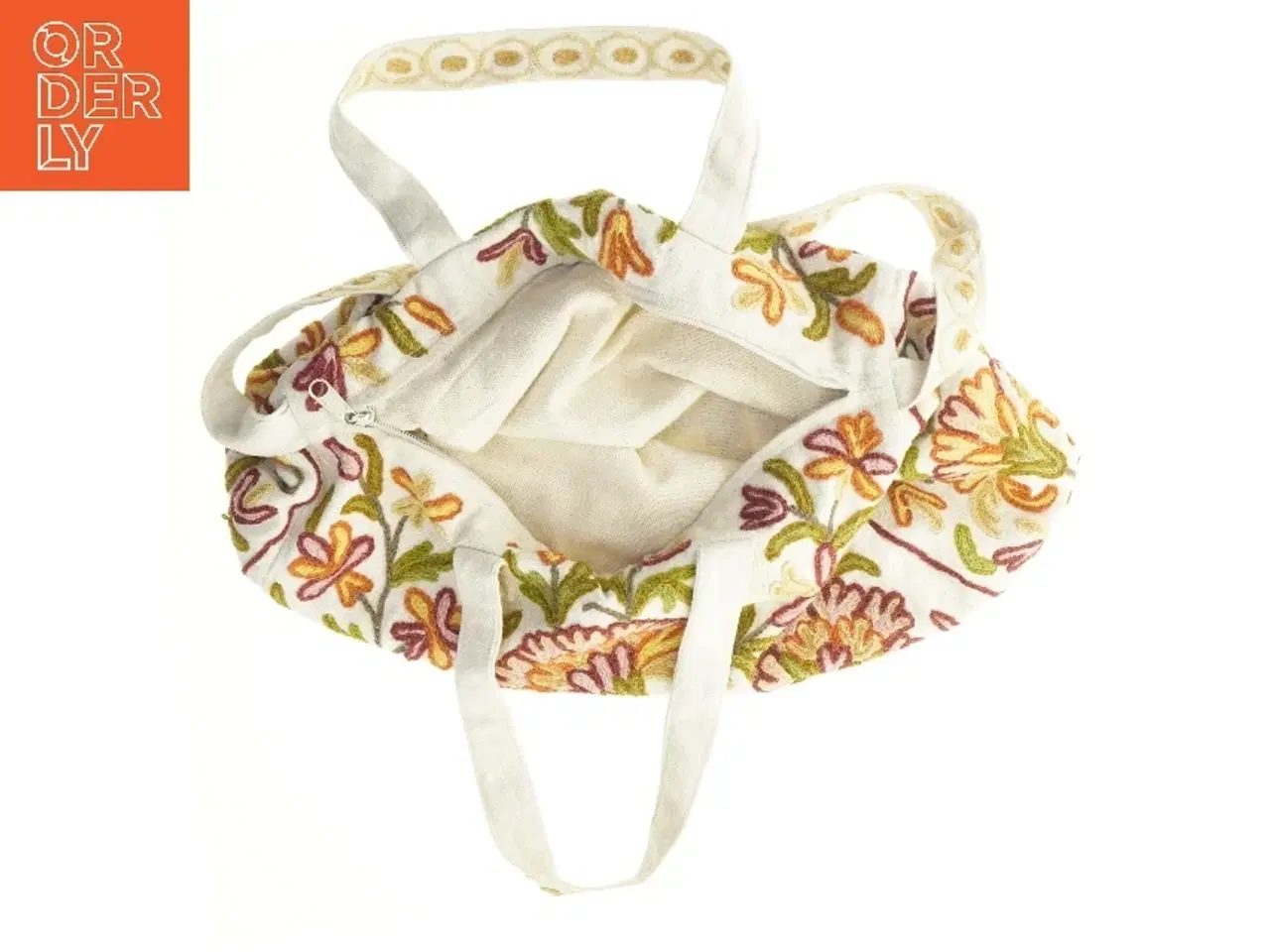Billede 2 - Broderet stof taske (str. 52x35 cm)