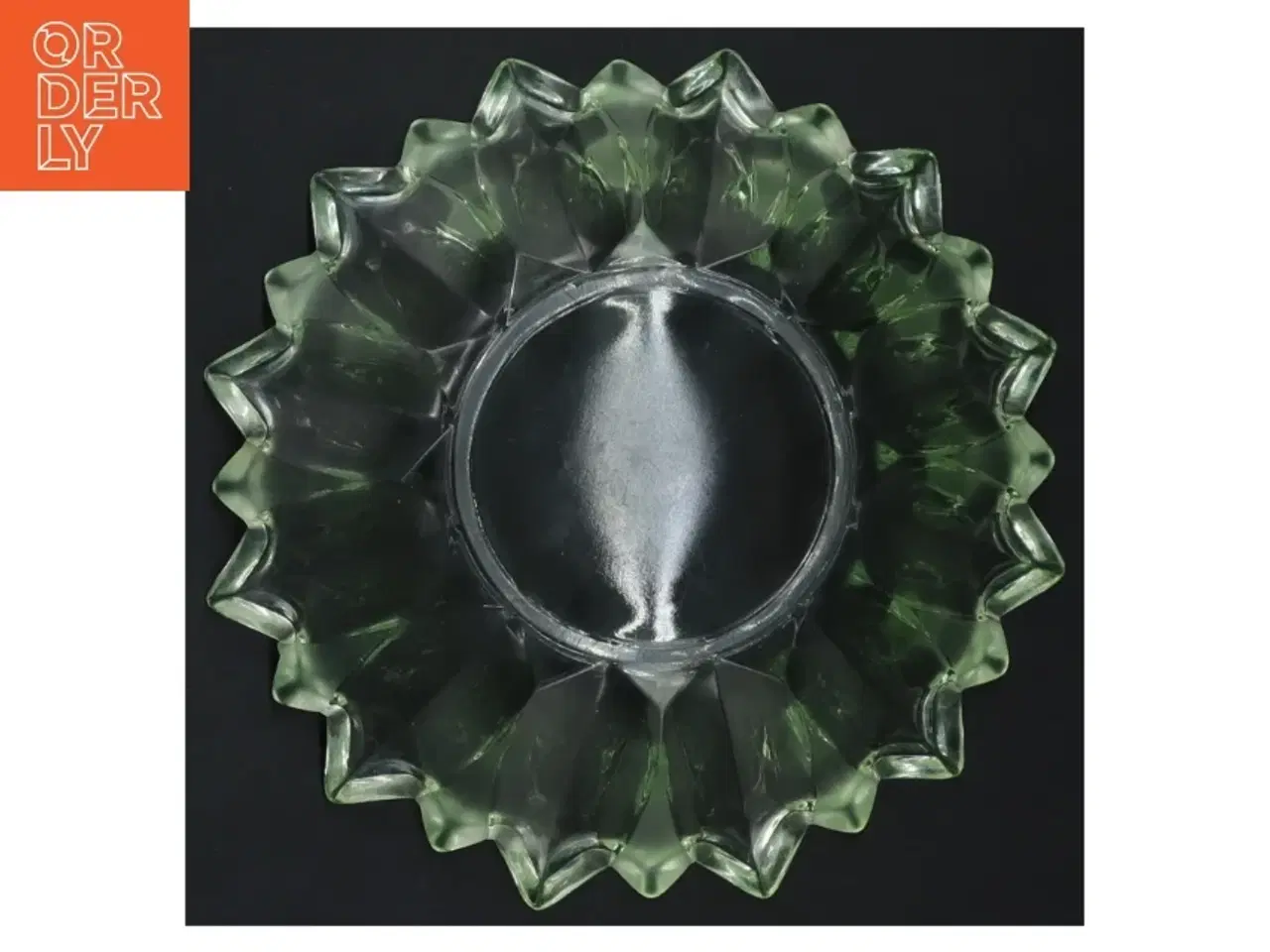 Billede 2 - Vintage grøn glasskål (str. Ø 17x5 cm)