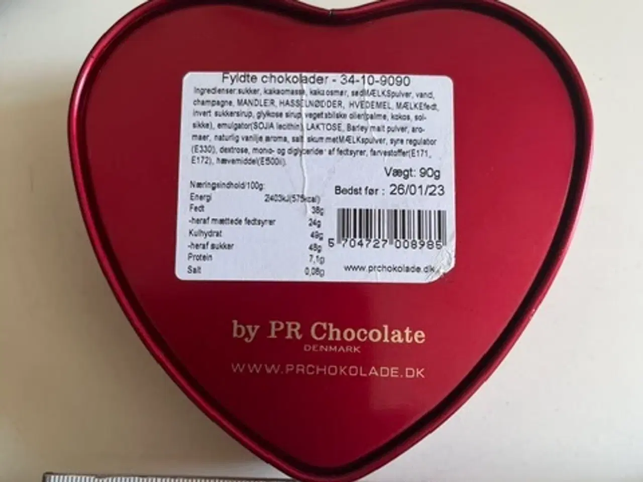 Billede 4 - PR Chocolate rød hjerteformet metaldåse