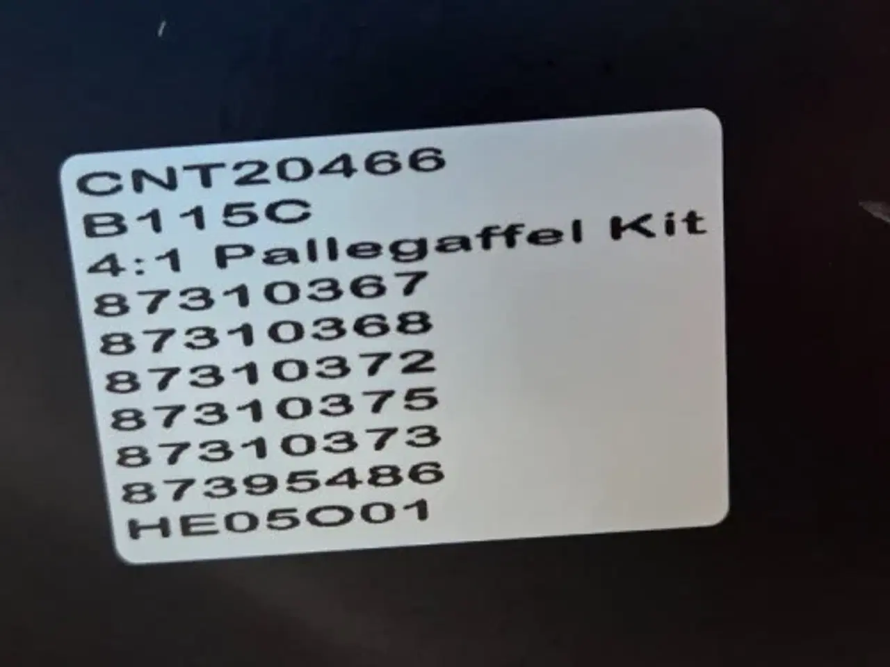 Billede 18 - New Holland B115C Pallegafler Kit 87310367