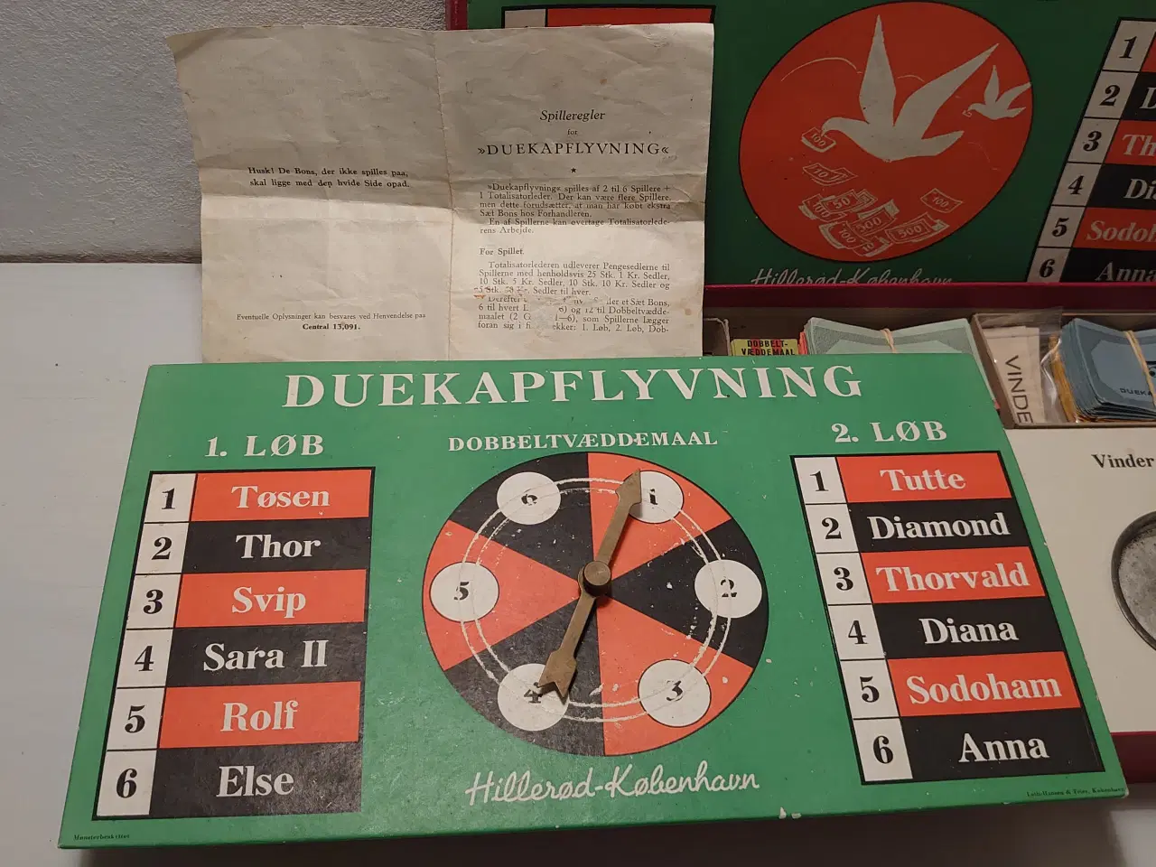 Billede 4 - "Duekapflyvning" Sjældent væddemålsspil før 1948