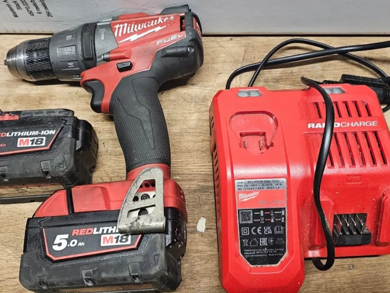 Billede 1 - Akku-batteri, Milwaukee, Boremaskine Milwaukee M18