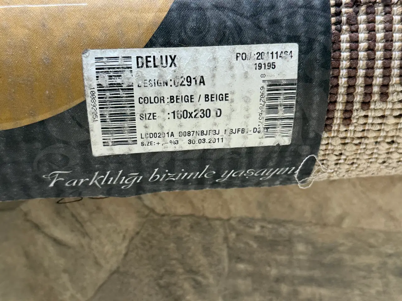 Billede 1 - 2 store bløde tæpper 160x230 cm – beige/brun mønst