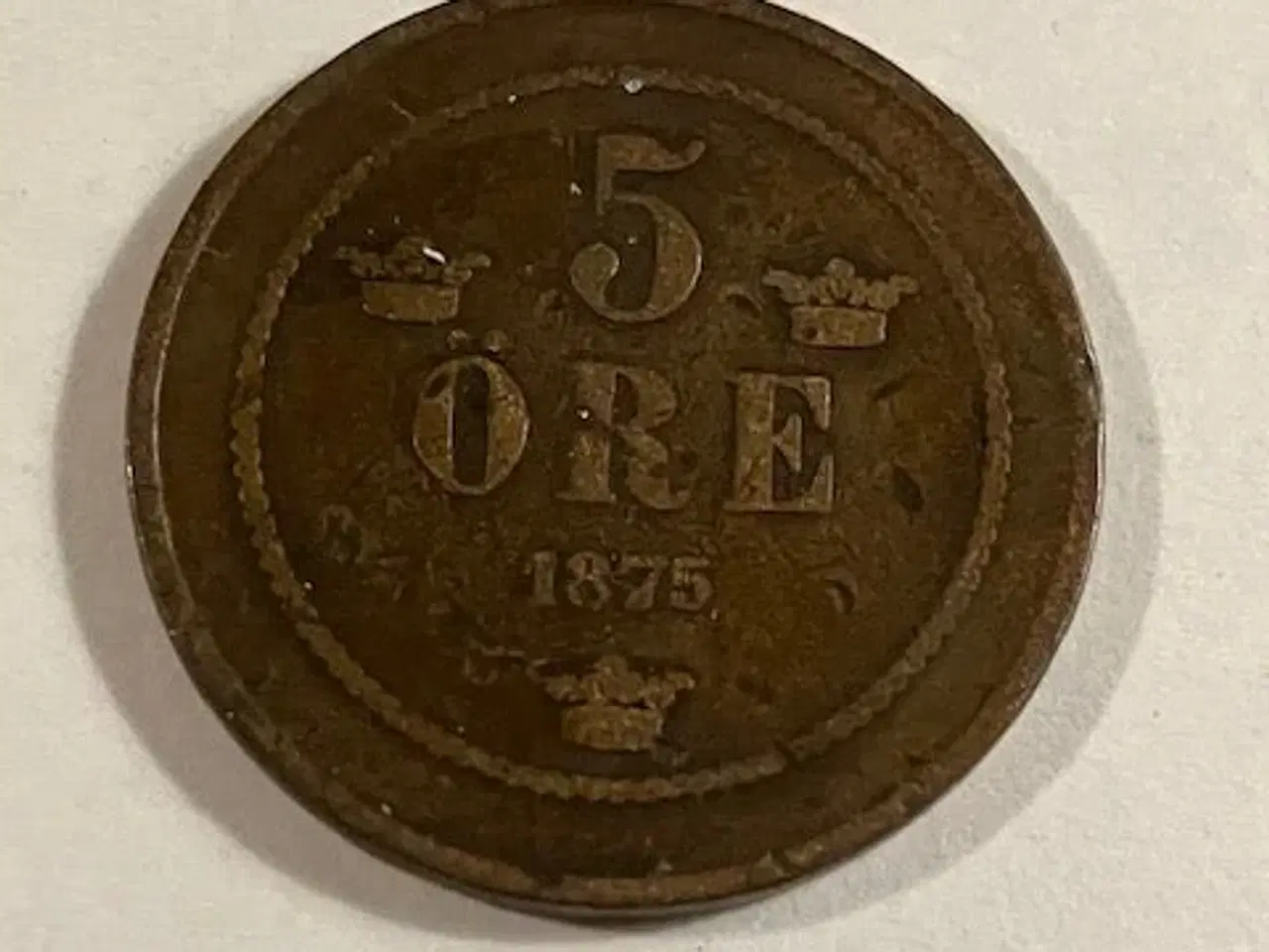 Billede 1 - 5 øre 1875 Sverige