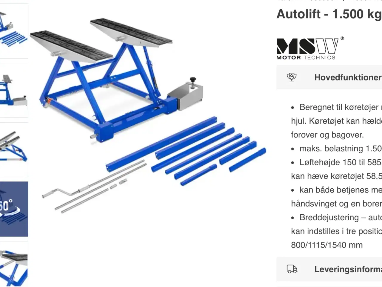 Billede 4 - Bil lift 1500 kg.