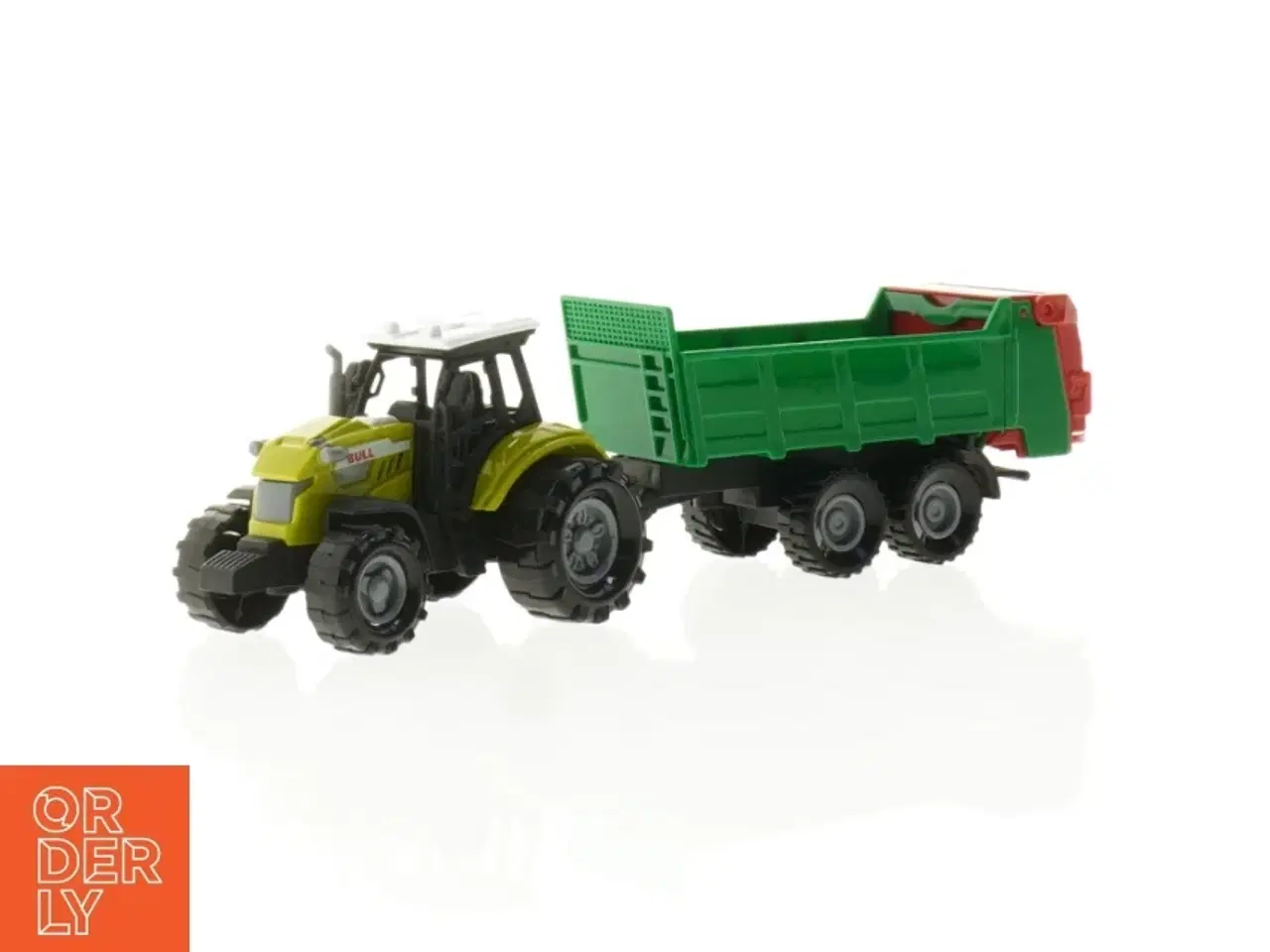Billede 1 - Plastik legetøjs traktor med anhænger (str. 26 cm)