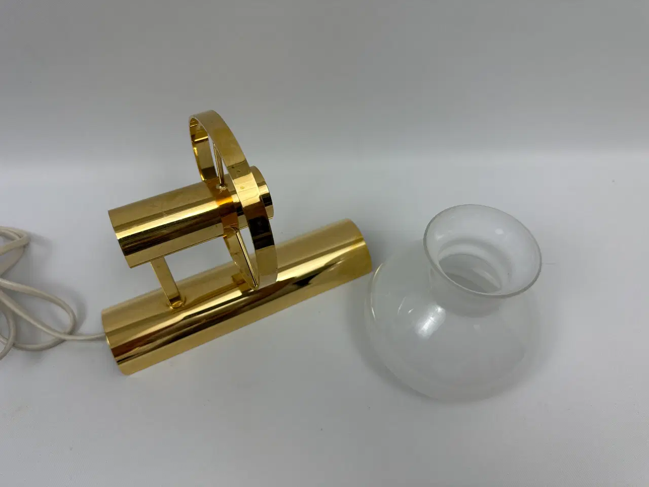 Billede 6 - Vintage messing lampe med opalglas