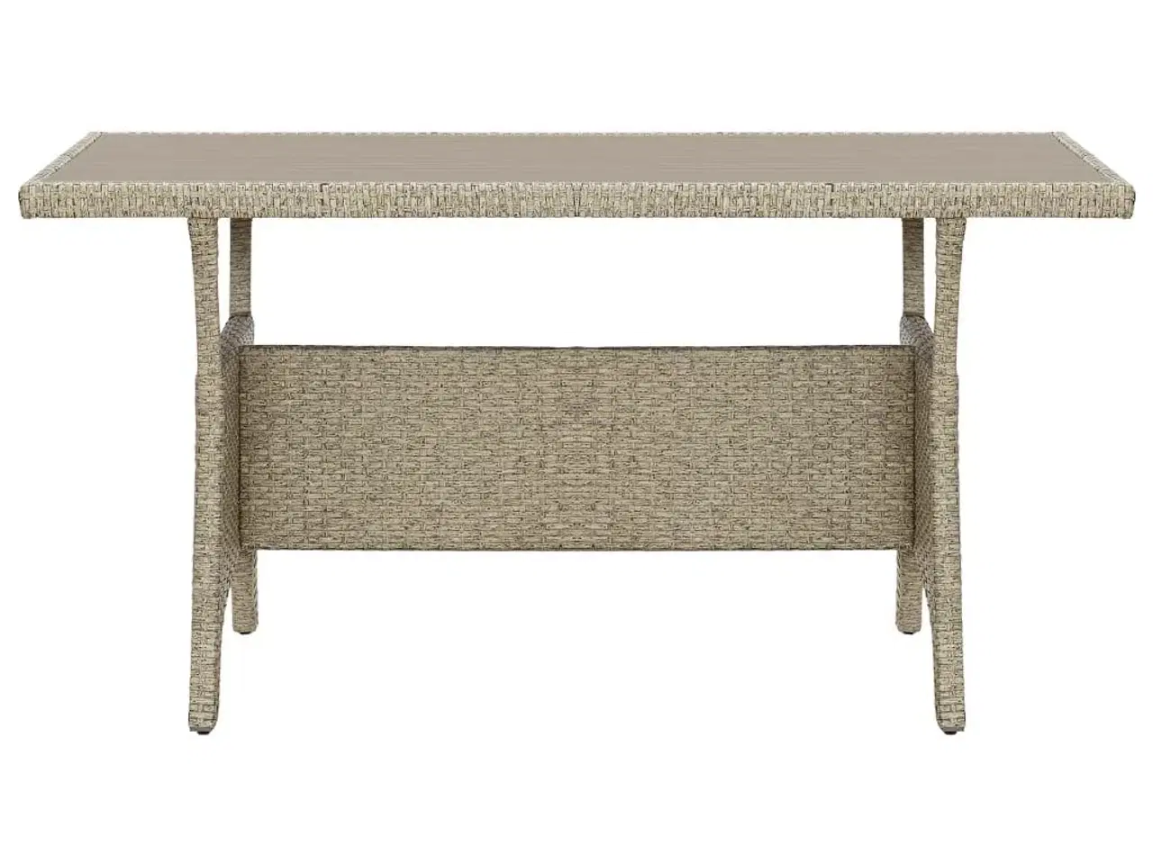 Billede 2 - Havebord 120x70x66 cm polyrattan grå