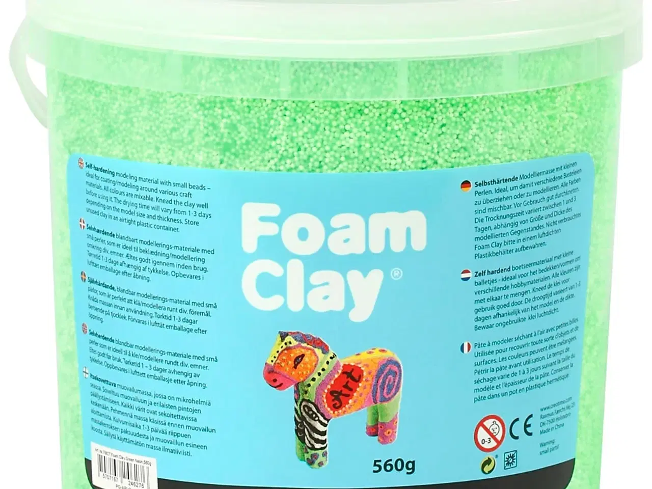 Billede 1 - Foam Clay®, neon grøn, 560g/ 1 spand