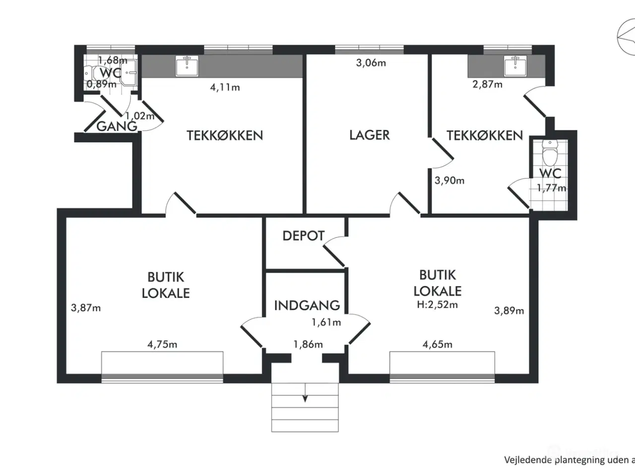 Billede 10 - 121 m² højt kælderlejemål til butik / kontor