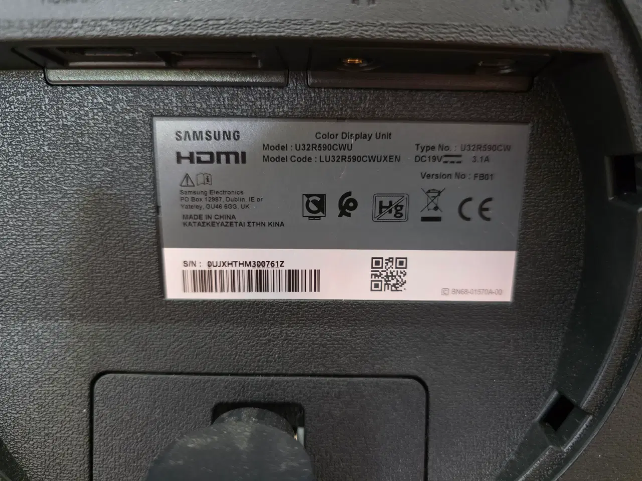 Billede 5 - 32" Curved SAMSUNG Skærm – U32R590CWU
