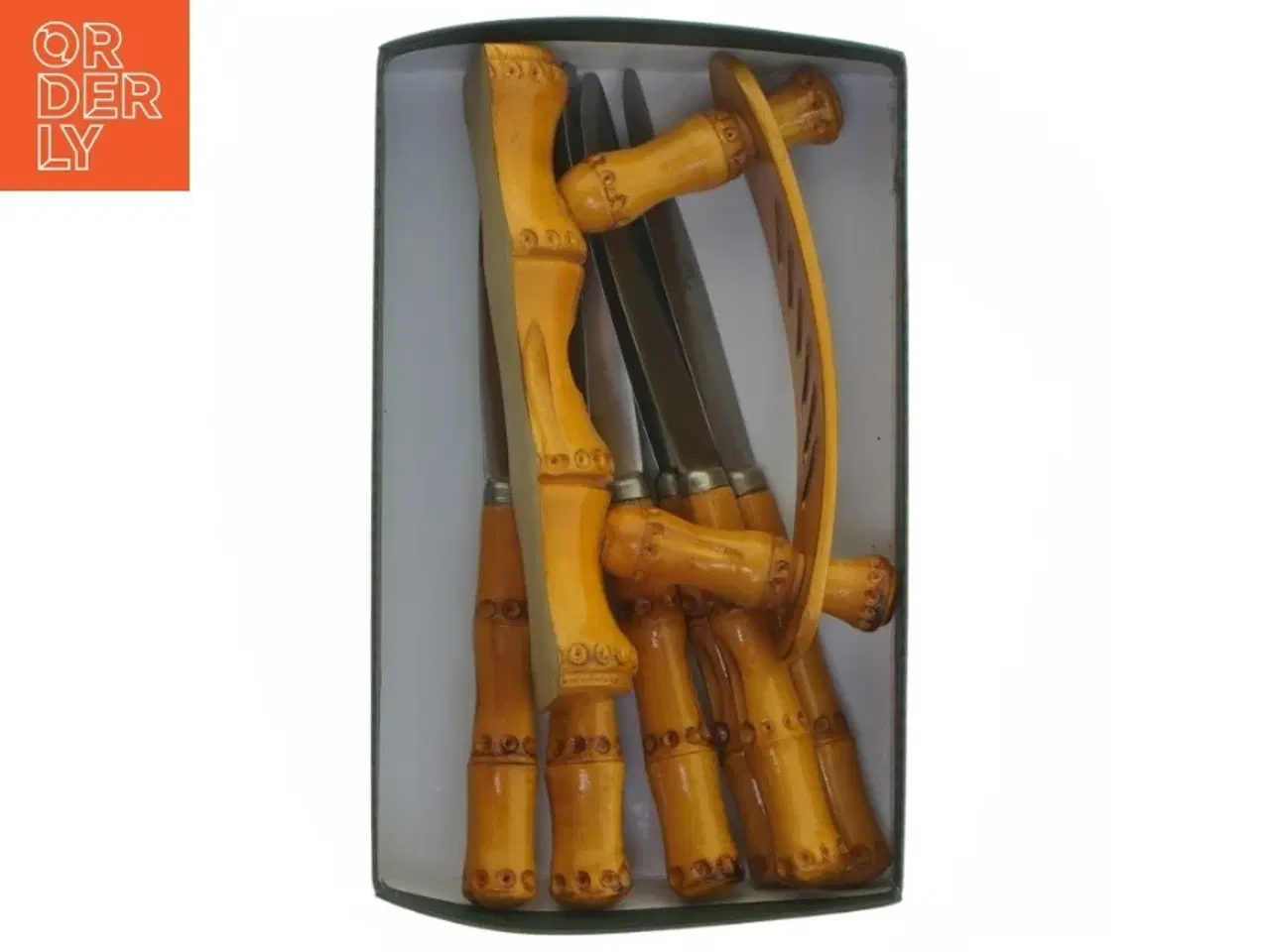 Billede 3 - Sæt med bambusknive og holder (str. 17 cm)