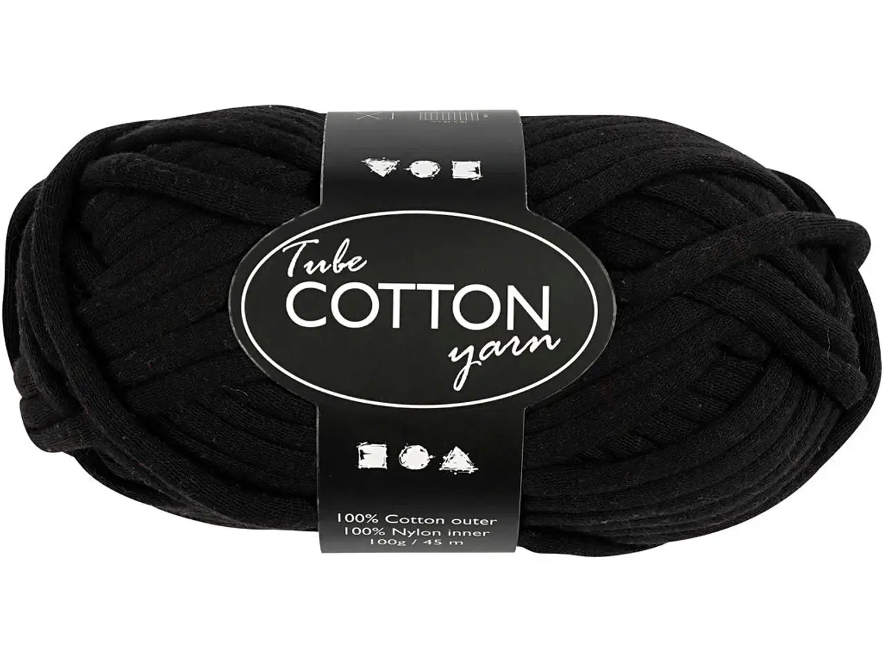 Billede 1 - Tubegarn, L: 45 M, sort, 100g/ 1 ngl.