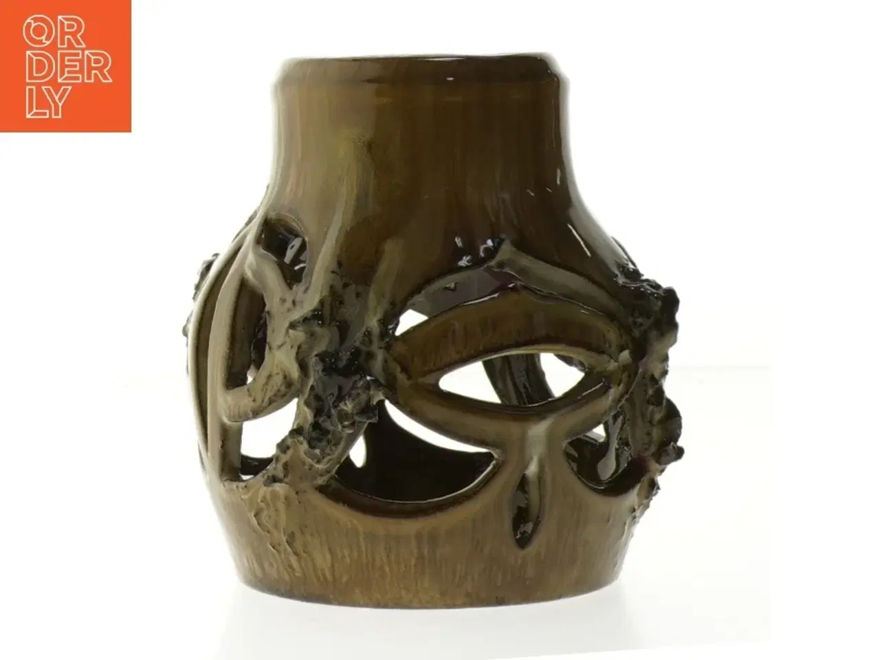 Billede 3 - Keramik lava vase med organisk design (str. 11 x 15 cm)