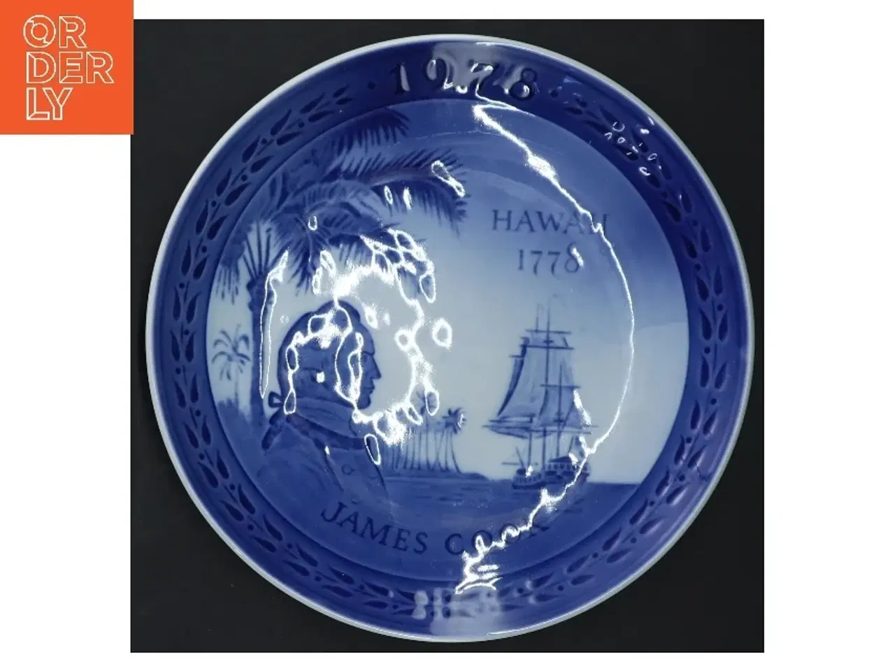 Billede 1 - Dekorativ tallerken med Captain Cook motiv fra Royal Copenhagen (str. 18,5 cm)