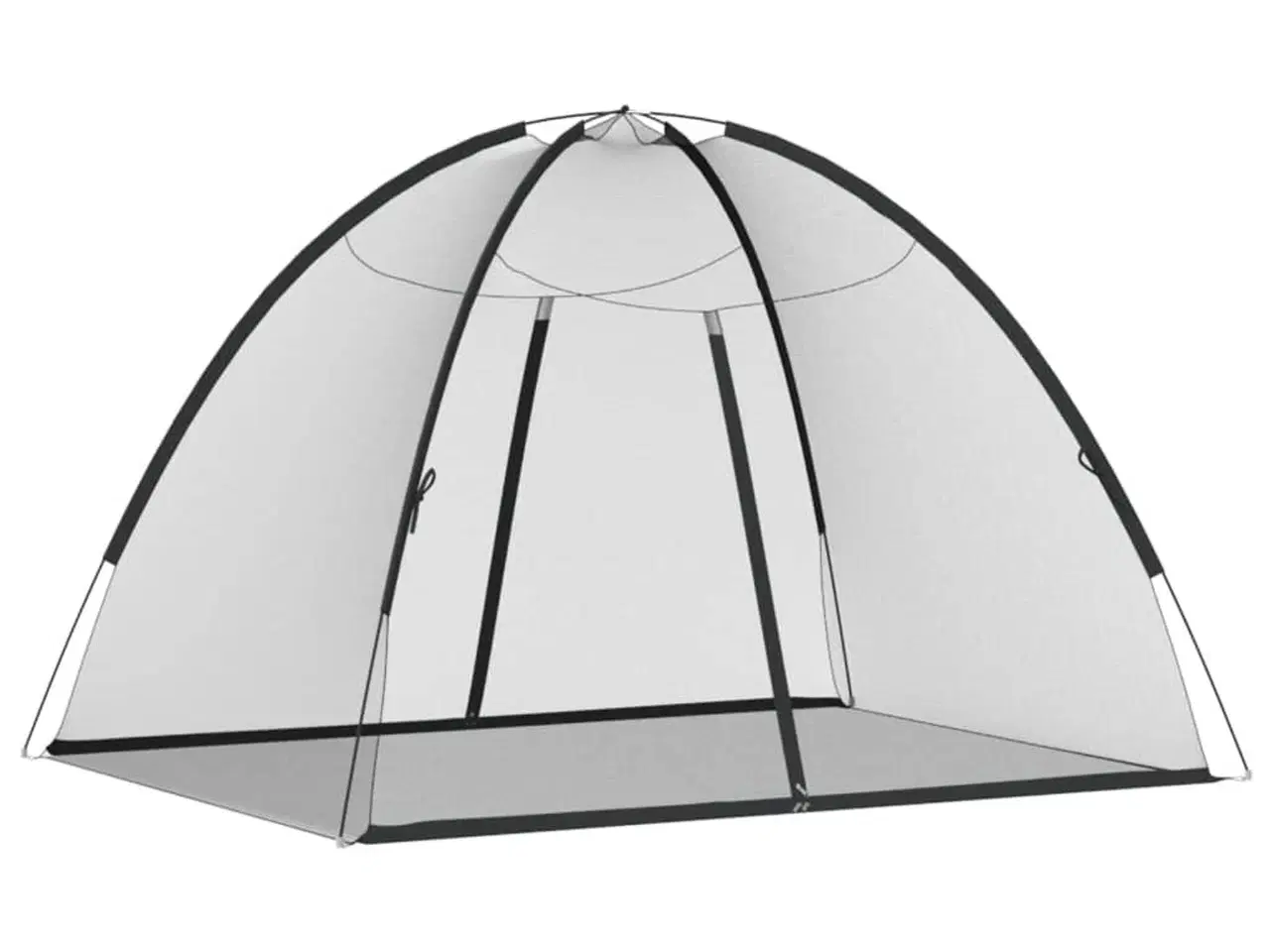 Billede 6 - Myggenet med døre 200x150x140 cm trådnet sort