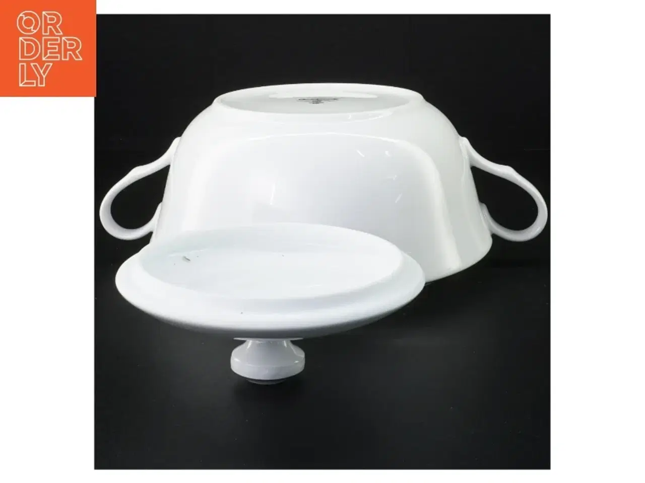 Billede 2 - Suppeterrin med låg, hvid fra Goldmark (str. 29 x 16 cm)