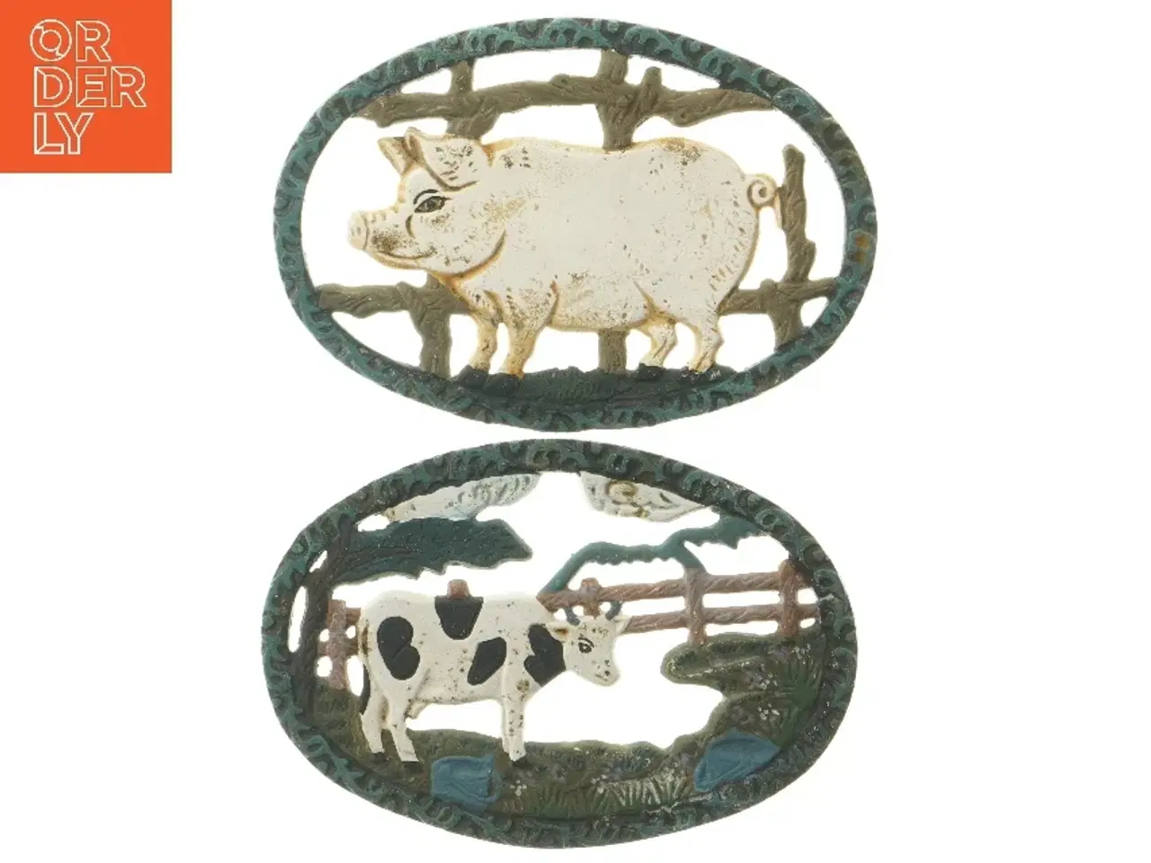 Billede 1 - Retro bordskånere med dyremotiver (str. 23,5x16 cm)