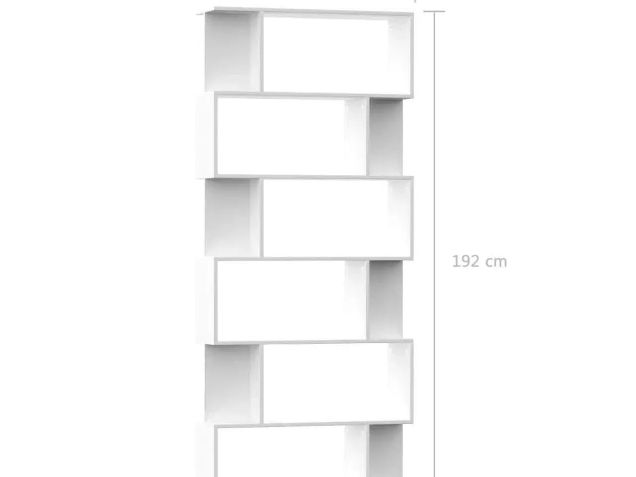 Billede 7 - Bogskab/rumdeler 80 x 24 x 192 cm spånplade hvid