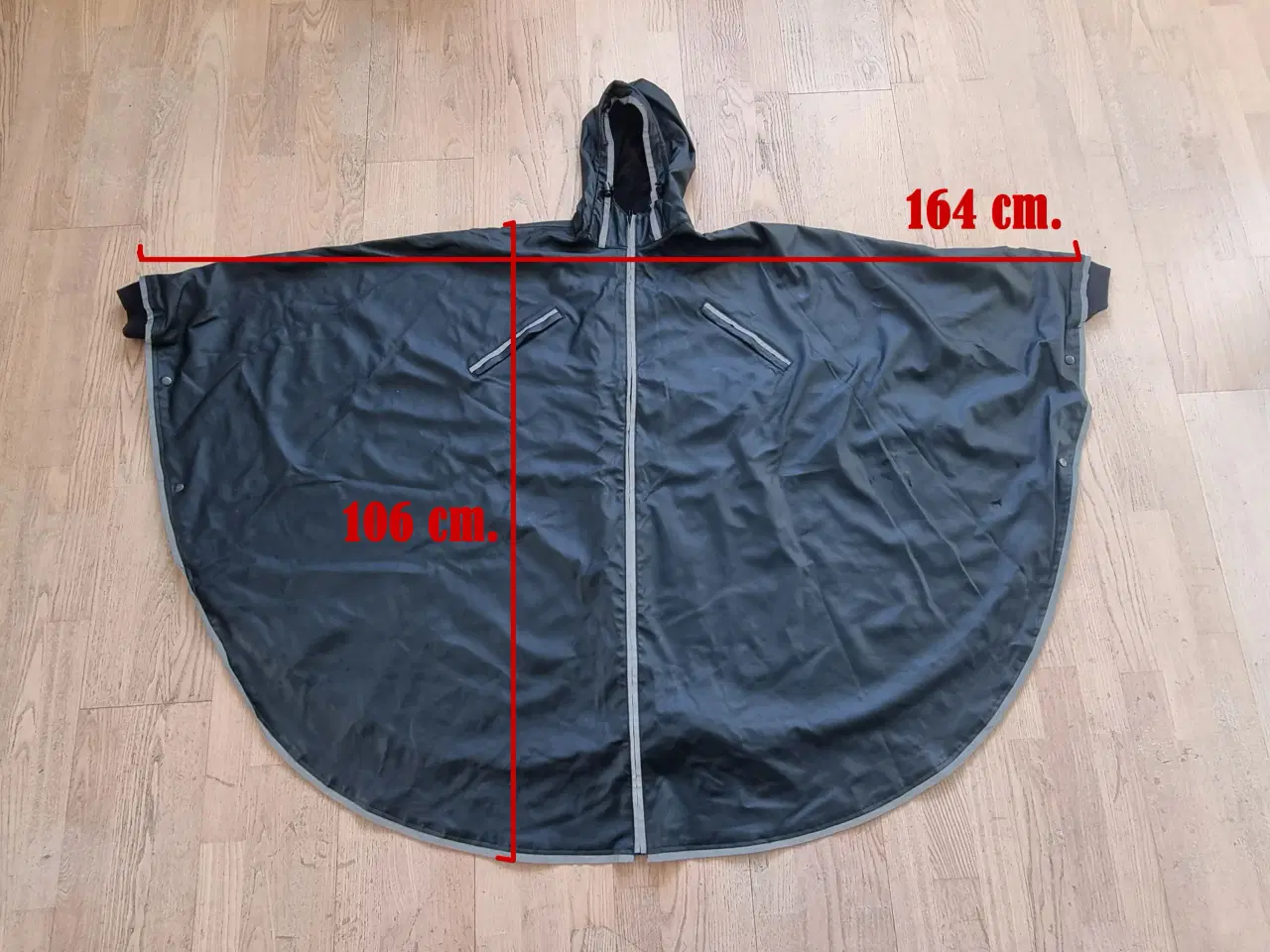Billede 2 - Luksus Regnponcho med foer og reflekser