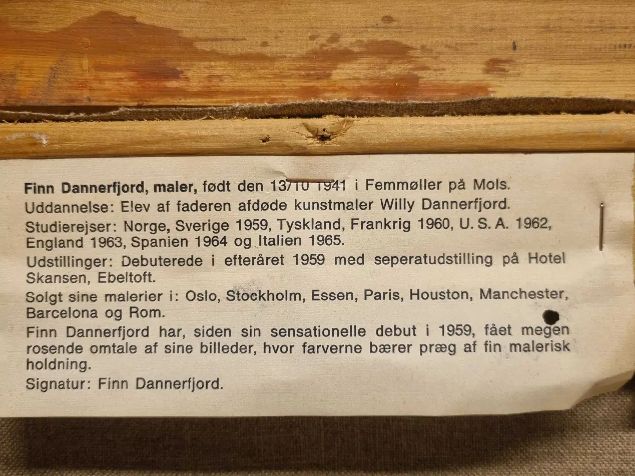 Billede 6 - Finn Dannerfjord maleri