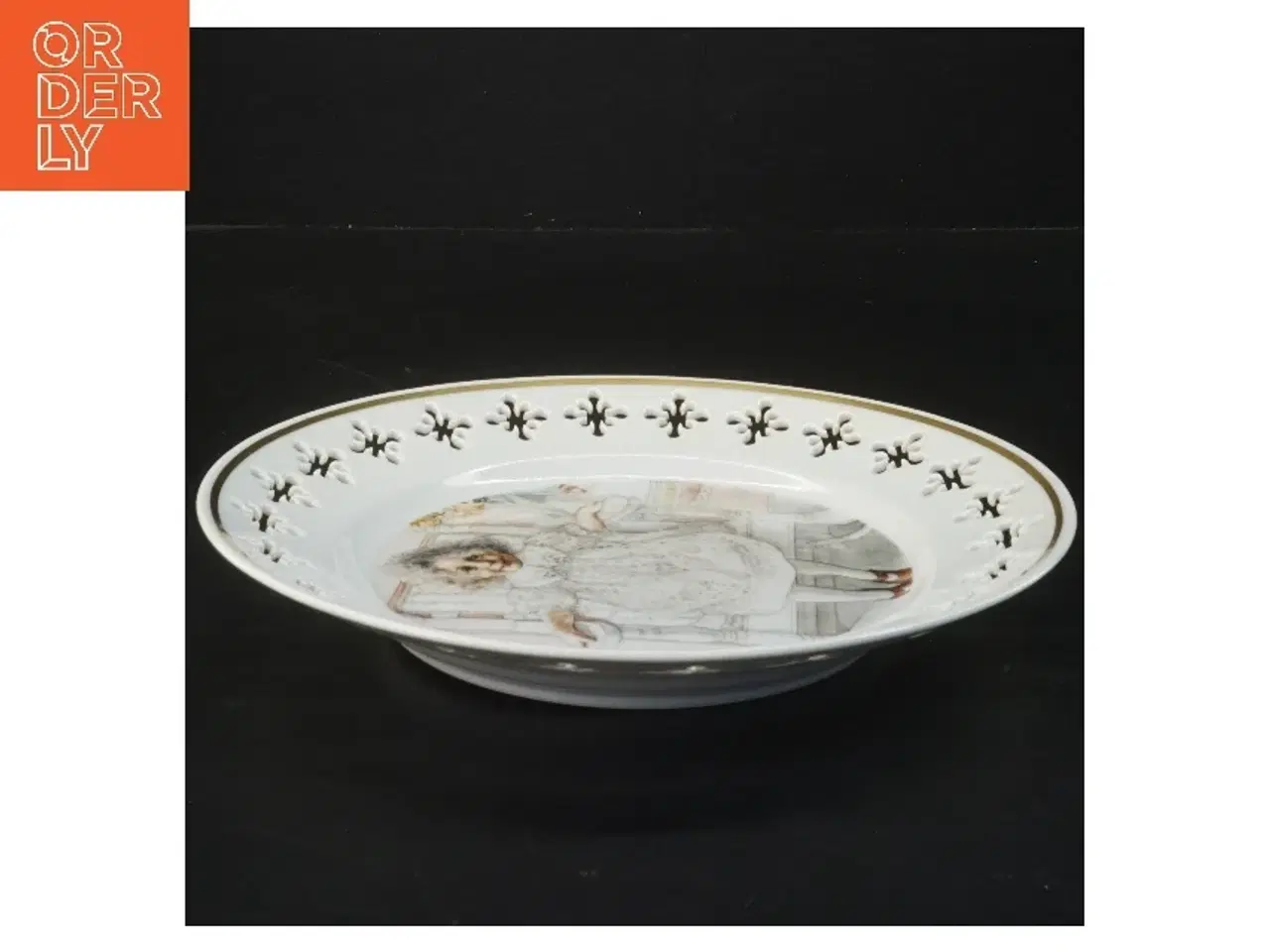 Billede 2 - Dekorativ tallerken med portræt fra B&G (str. Ø 22 cm)