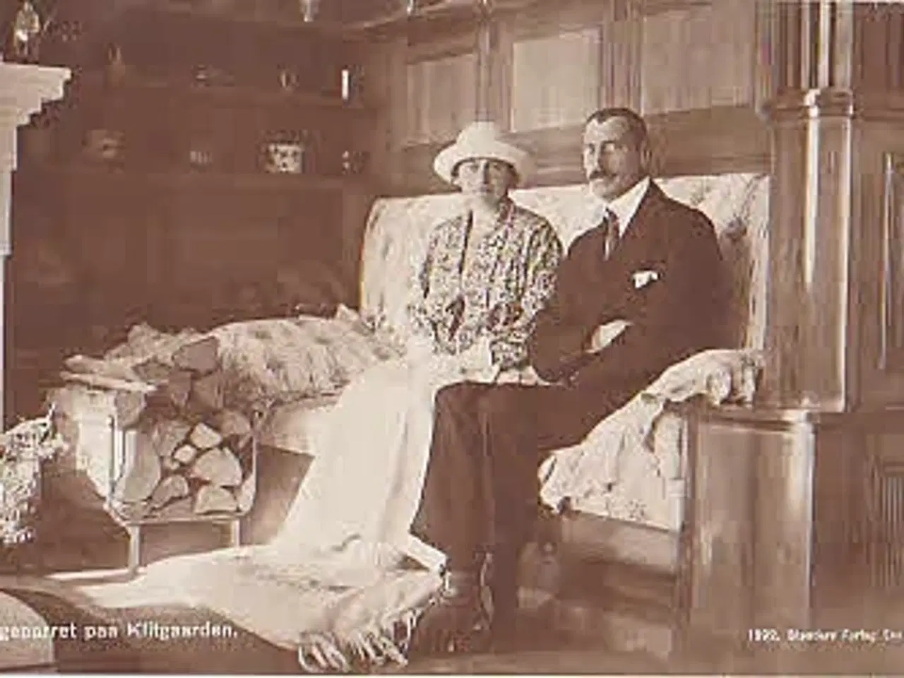 Billede 1 - Kongeparet på Klitgården St.1892