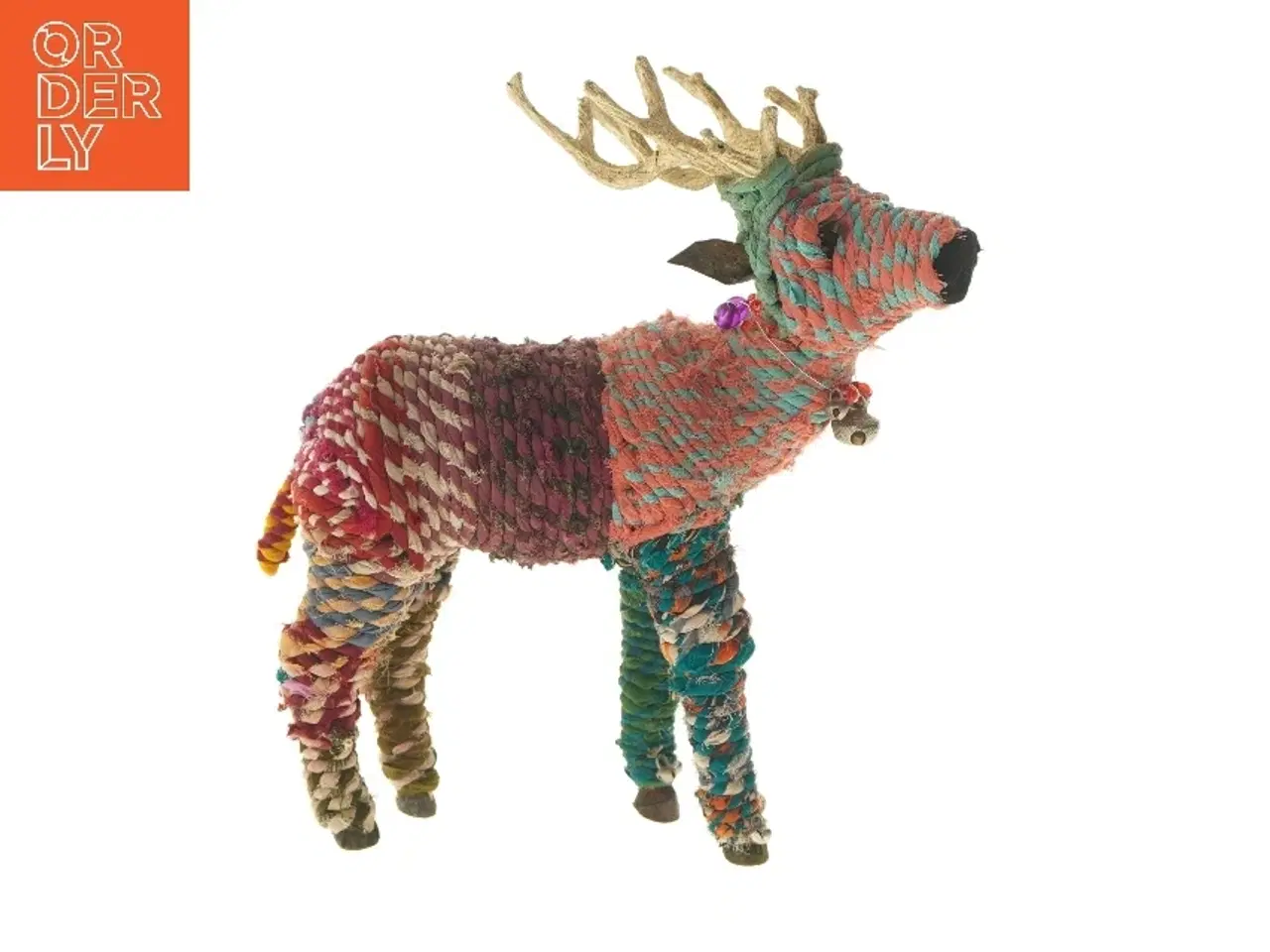 Billede 1 - Dekorativ hjortefigur af reb (str. 31x34 cm)