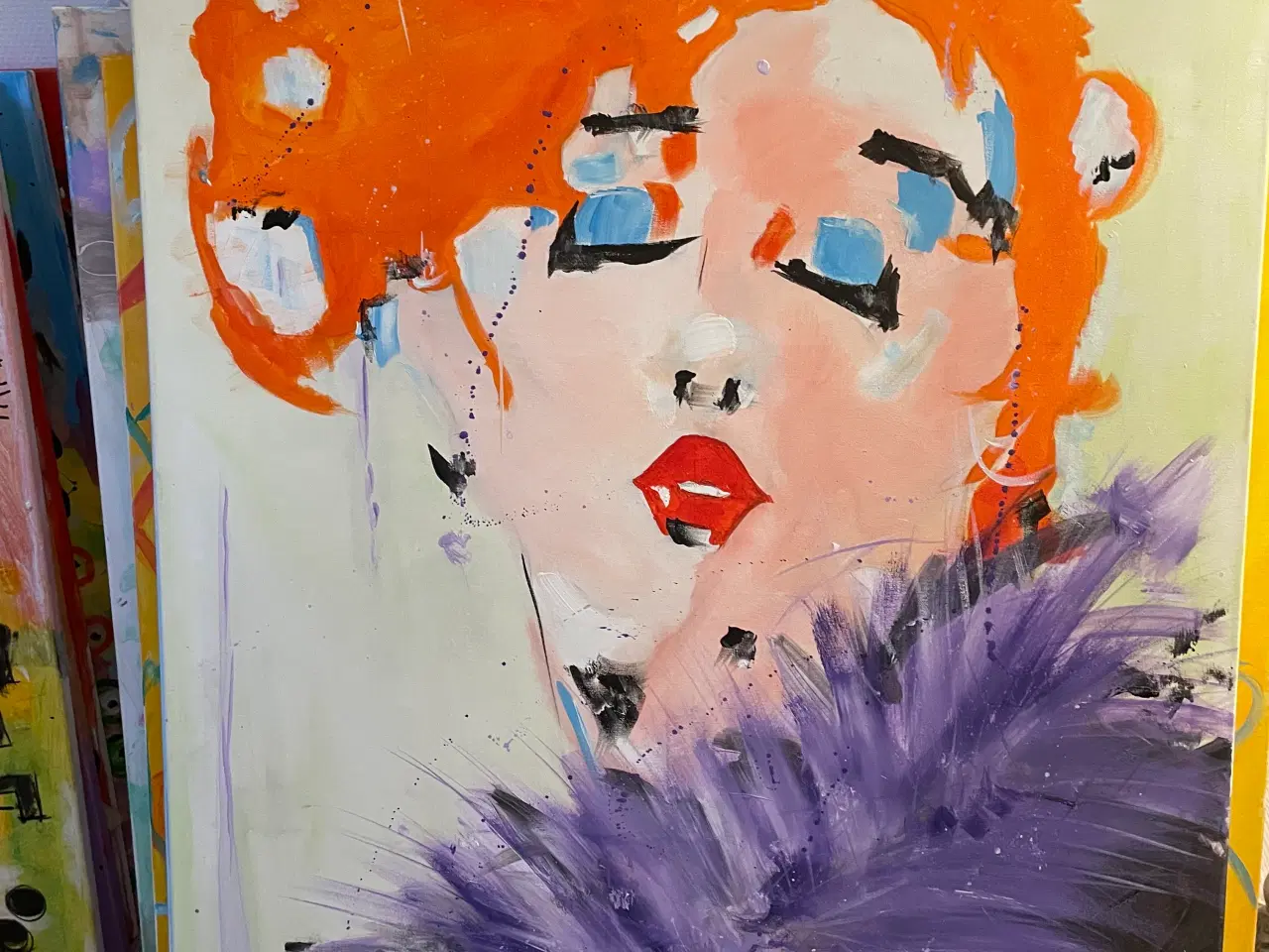 Billede 10 - Mange malerier, Akryl på lærrede