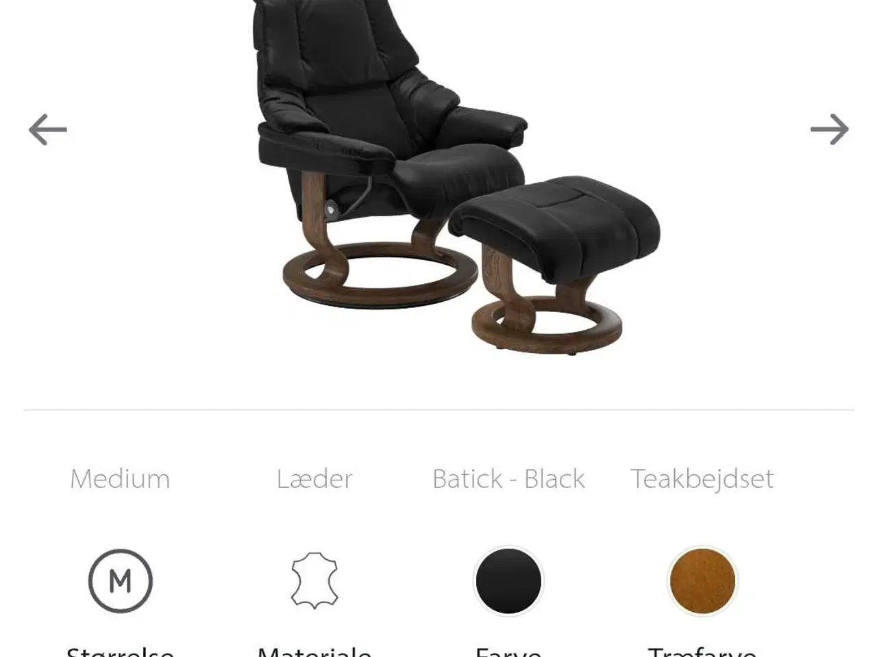 Billede 7 - Stressless Reno læder lænestol I perfekt stand. 