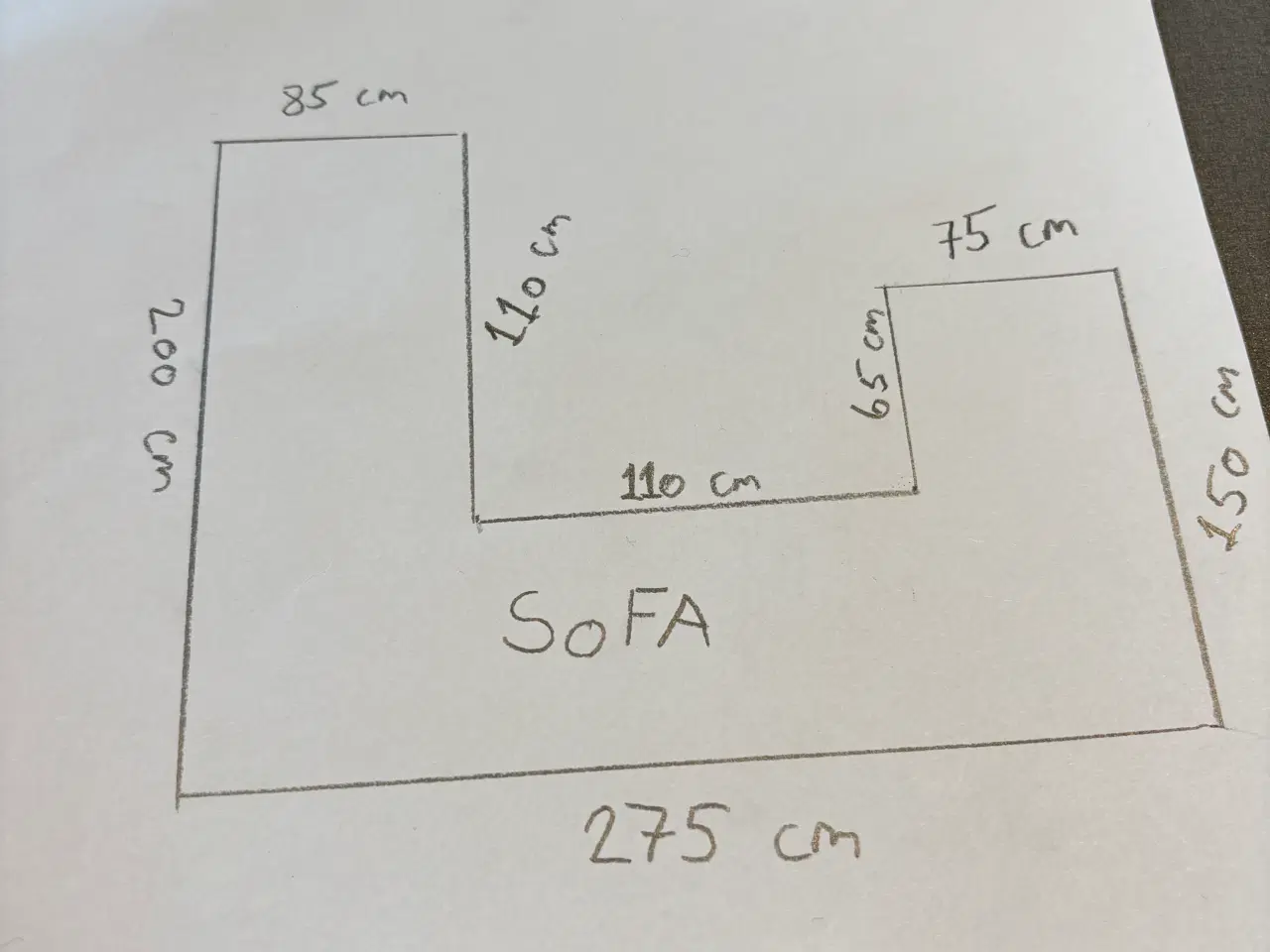 Billede 3 - Sofa med chaiselong og nakkestøtter 