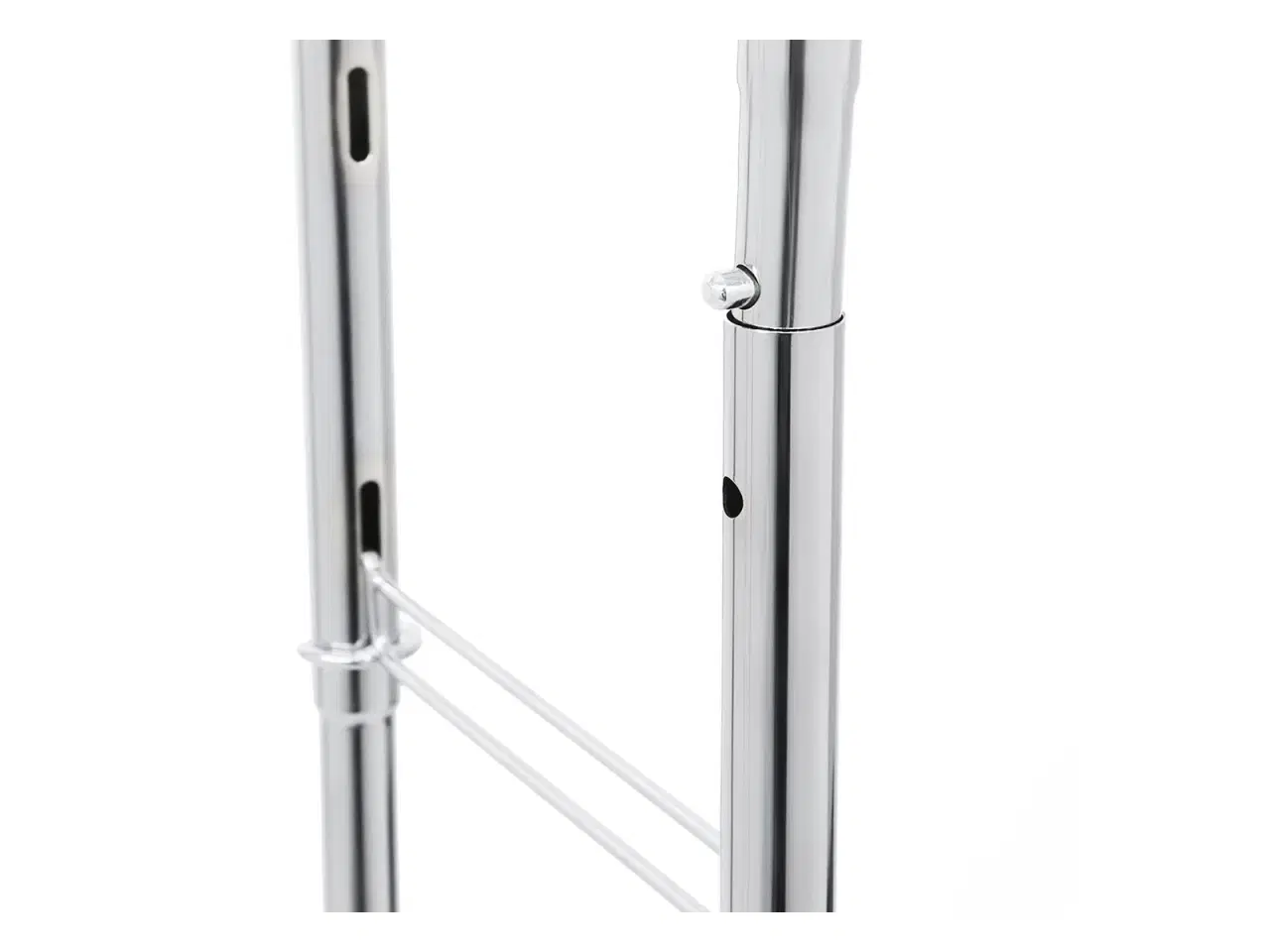 Billede 5 - Tøjstativ på hjul Heavy Duty 110 kg, justerbar længde 129–169 cm, krom