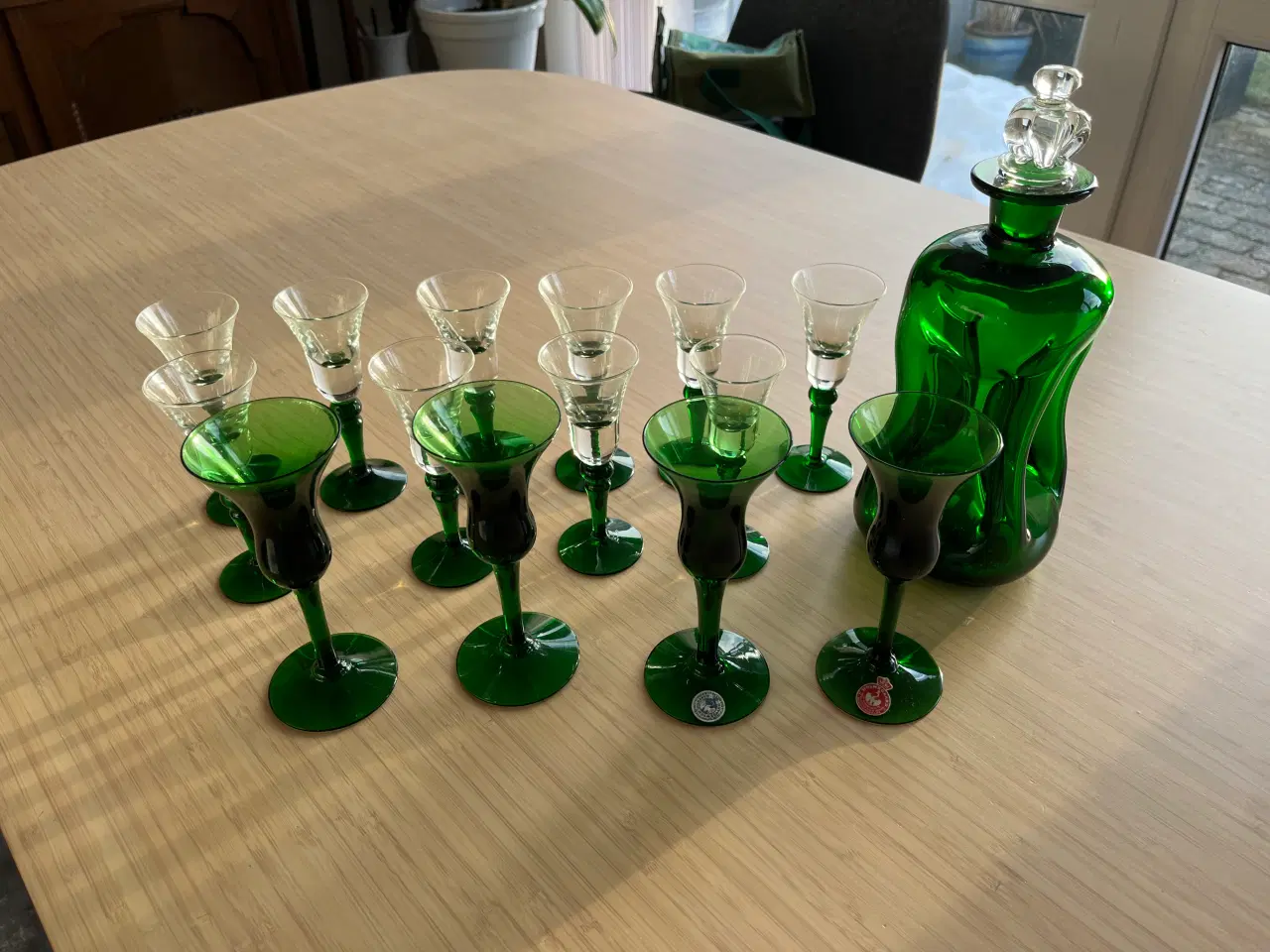 Billede 2 - Holmegaard karaffel med 14 glas 