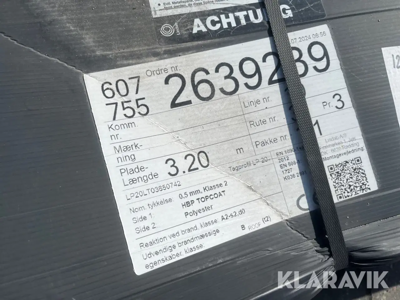 Billede 2 - Metal tagplader Lindab LP20 6 styk