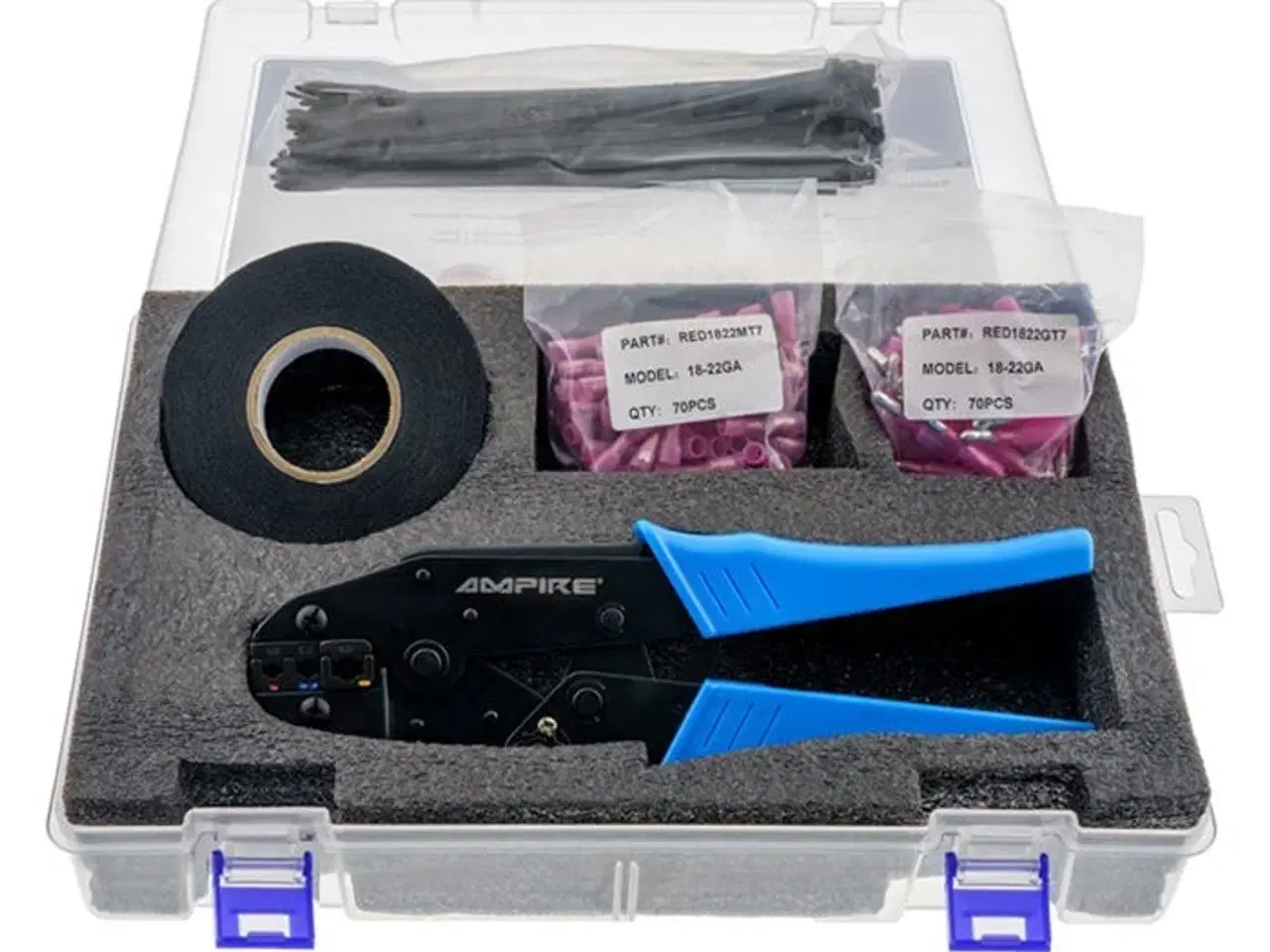 Billede 1 - Ampire kabeltilslutningssæt 142 dele
