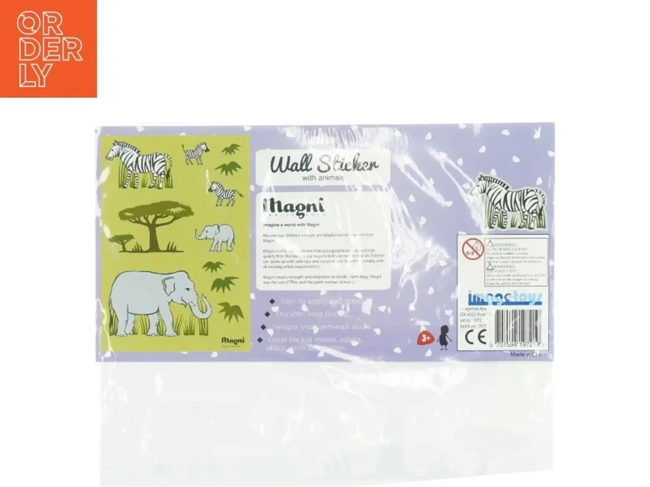 Billede 3 - Vægklistermærker med dyr fra Imagetoys (str. 43,5x29 cm)