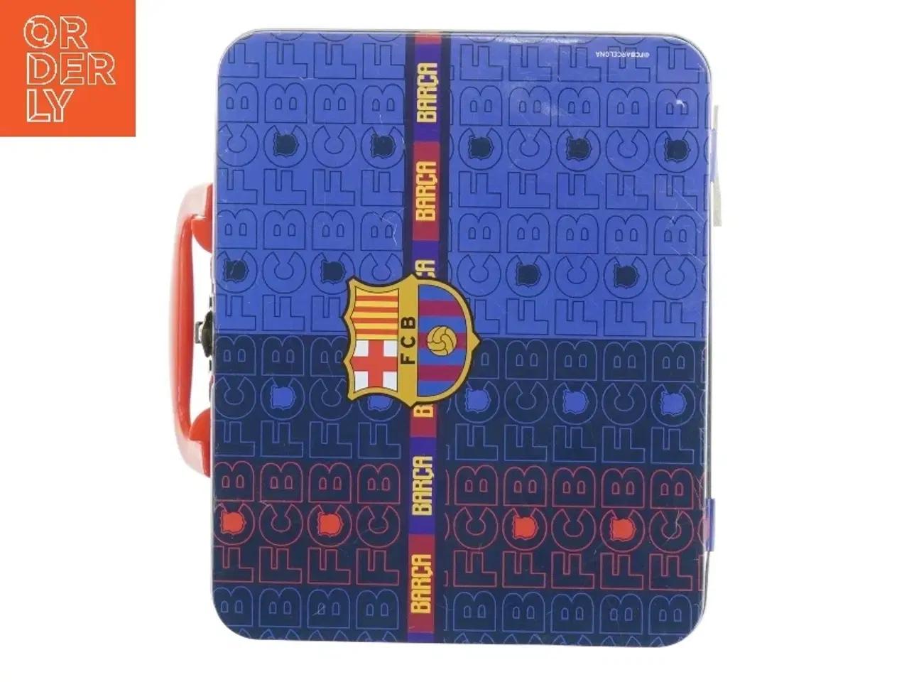 Billede 3 - Fodbold FC Barcelona metalkasse med glaskugler(str. 20x16 cm) (str. 20x16 cm)