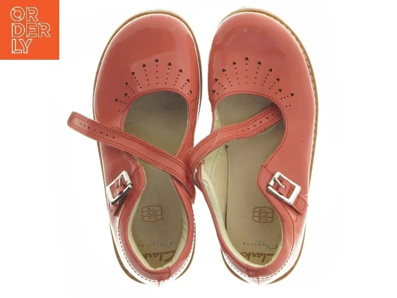 Billede 5 - Røde pigesko med rem fra Clarks (str. længde 20 cm)