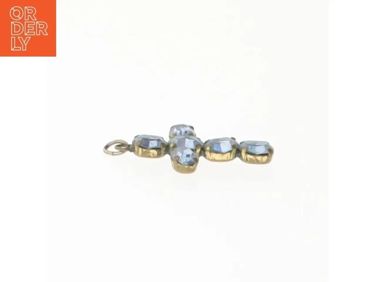Billede 2 - Kors med simili sten (str. 3,2 x 2,1 cm)