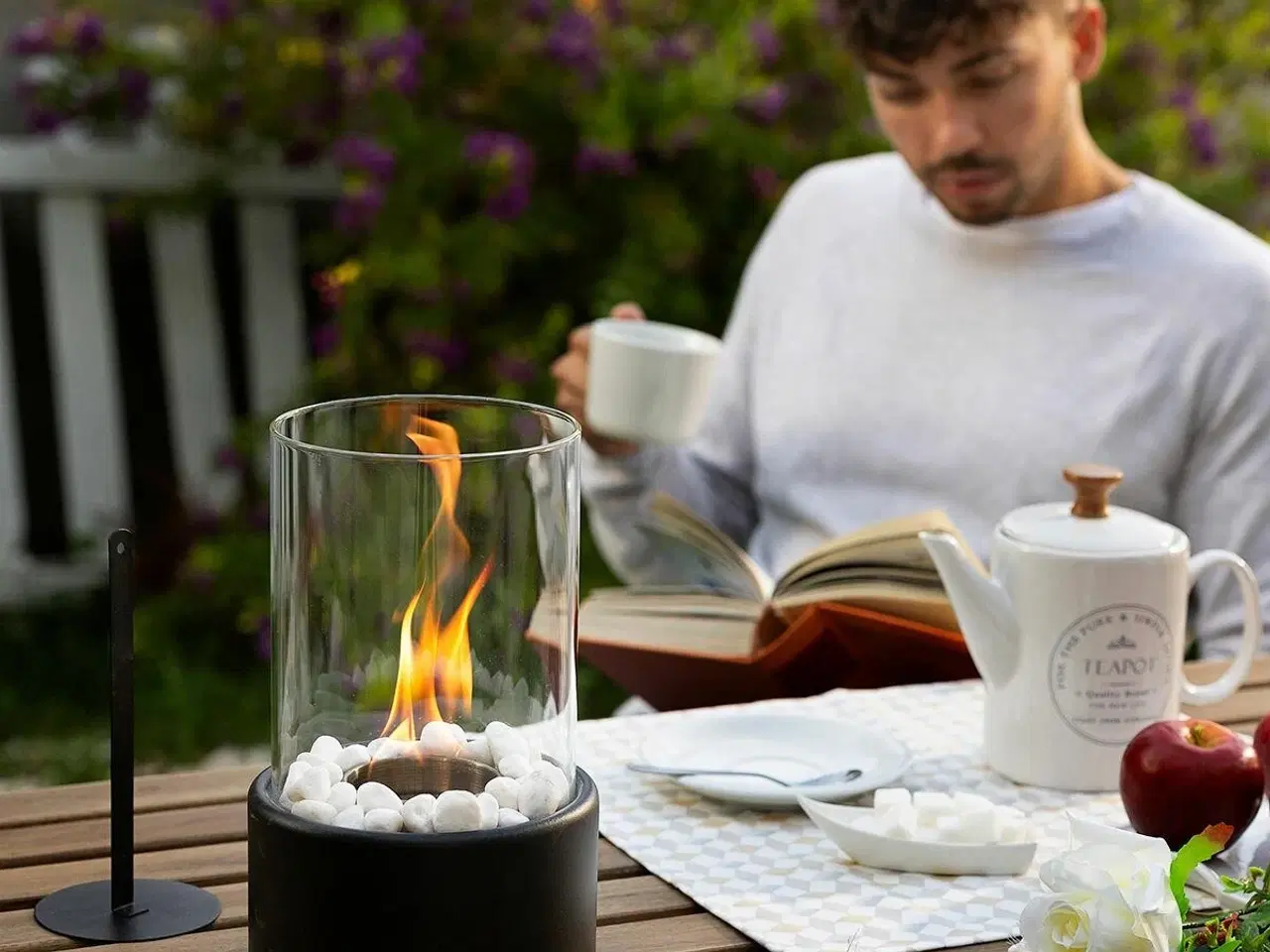 Billede 5 - Dekorativ biopejs bordmodel Heatfir - , sort