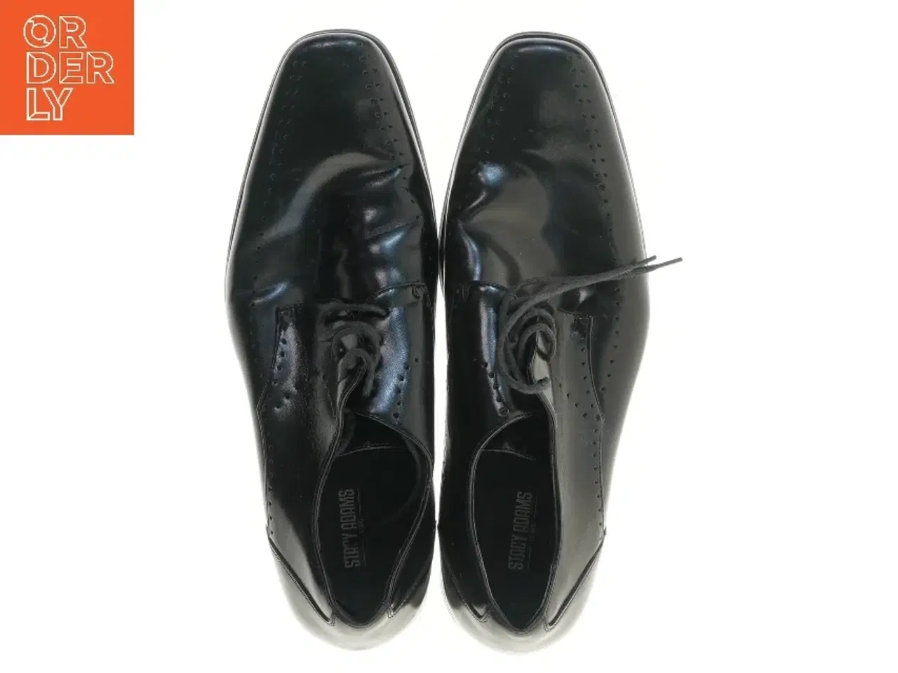 Billede 2 - Sorte lædersko fra Stacy Adams (str. fod 32 cm)