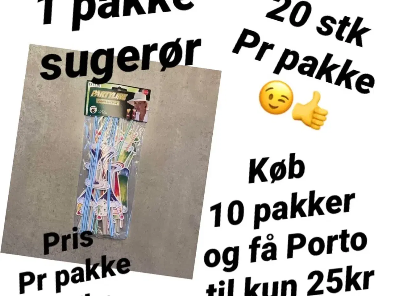 Billede 1 - 1 pakke nye sugerør