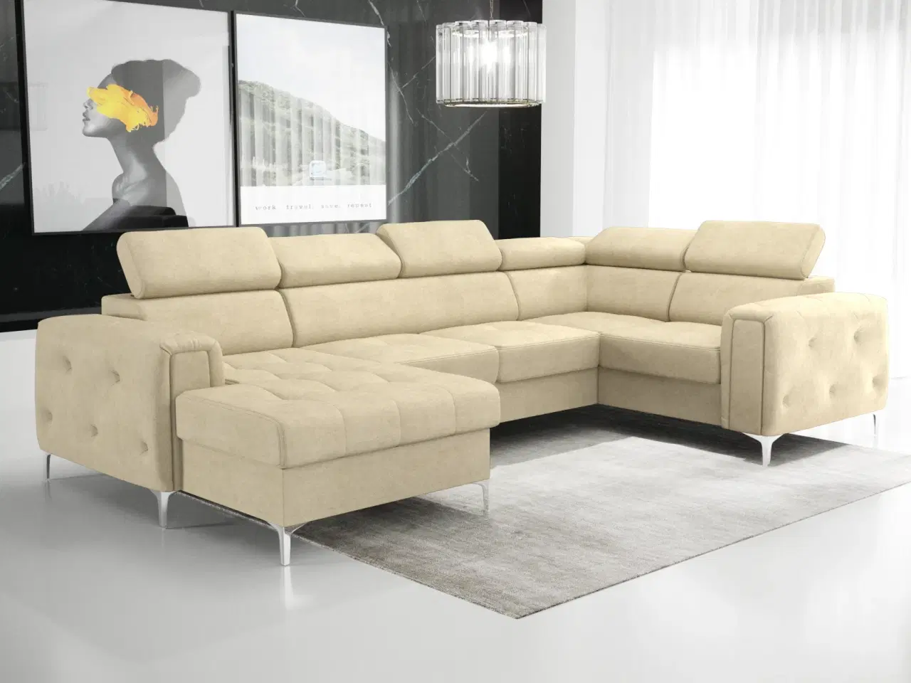 Billede 9 - ORIONIS MAX III HJØRNESOFA MED SOVEFUNKTION 165x320x185 CM