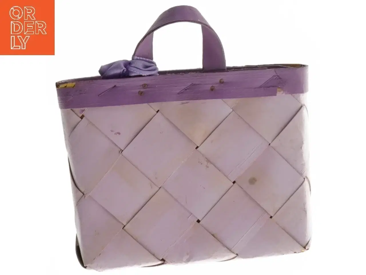 Billede 2 - Håndmalet flettet kurv til ophæng