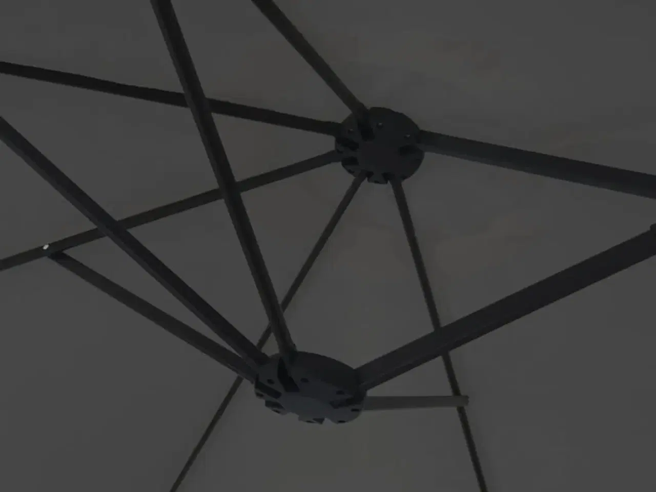 Billede 6 - Parasol m. dobbelt parasoldug 449x245 cm antracitgrå