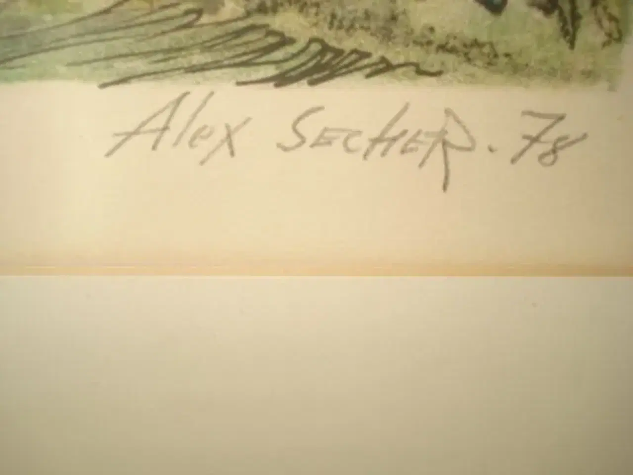 Billede 3 - Skagens maler  ALEX SECHER  litografi 