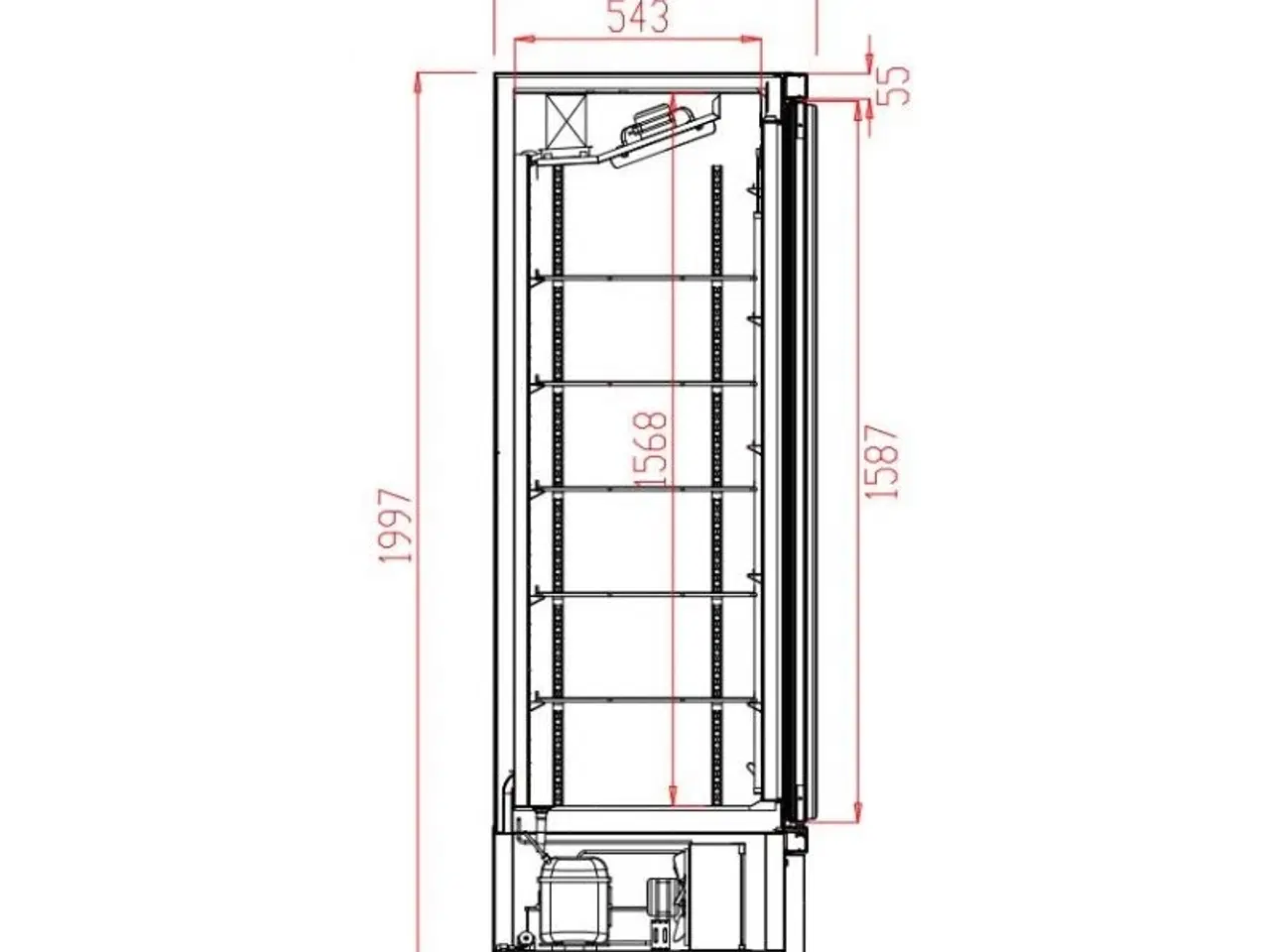 Billede 2 - Display fryseskab – med 2 glas døre 265 kg 