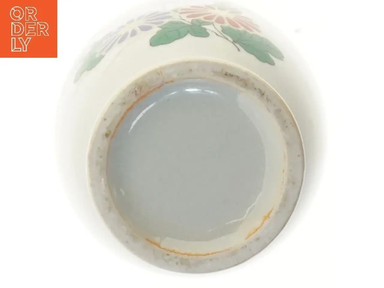 Billede 2 - Dekoreret vase med blomstermotiv (str. 19 cm)