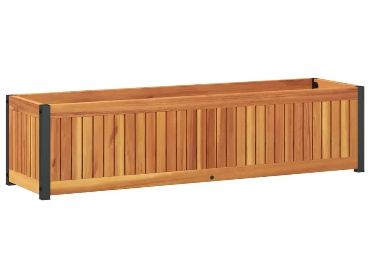 Billede 2 - Plantekasse 110x30x27,5 cm massivt akacietræ og stål
