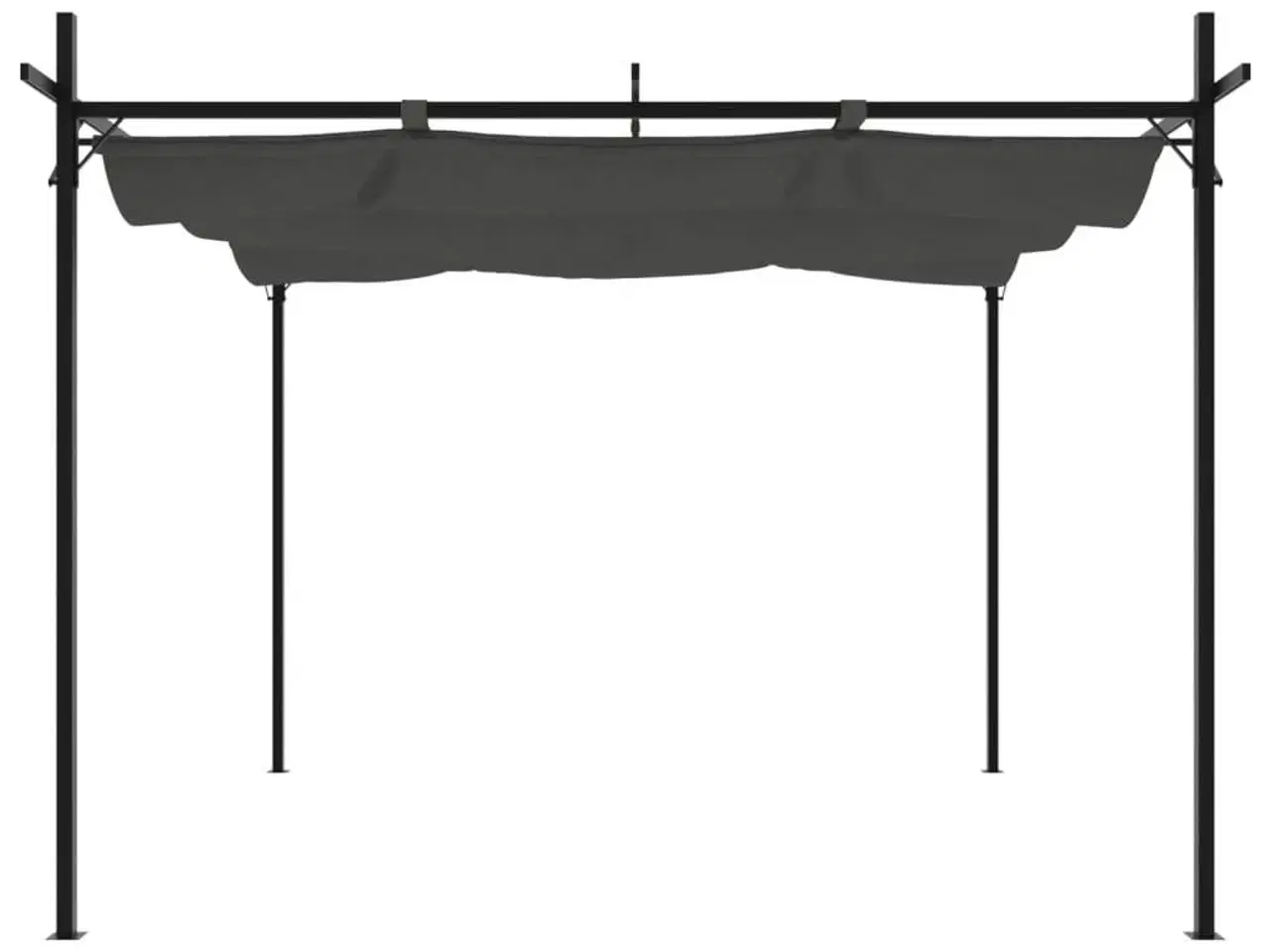 Billede 3 - Pergola med sammenrulleligt tag 295x292x230 cm antracitgrå